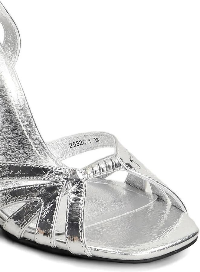 Gold & Rouge Ama sandalen met gekreukt effect Zilver - Foto 5