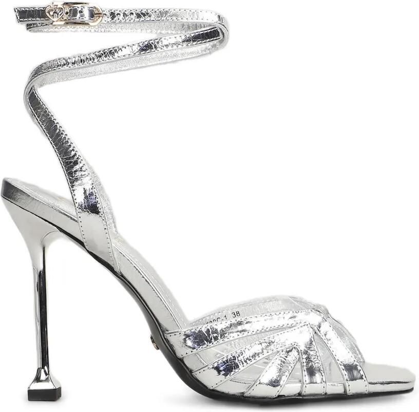 Gold & Rouge Ama sandalen met gekreukt effect Zilver - Foto 3