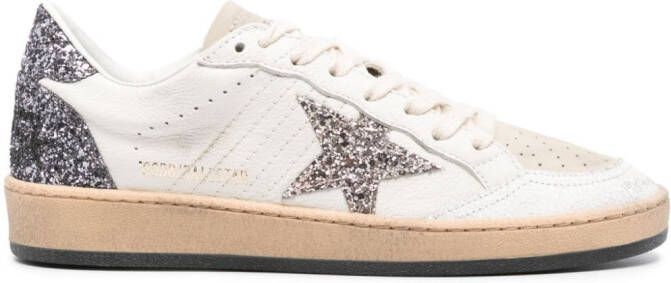 Golden Goose Ball Star sneakers met glitter Wit