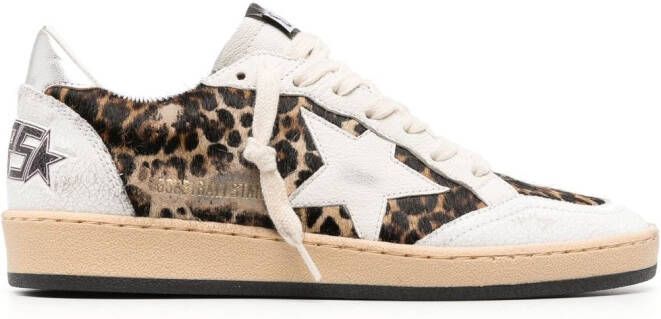 Golden Goose Ball Star sneakers met luipaardprint Bruin