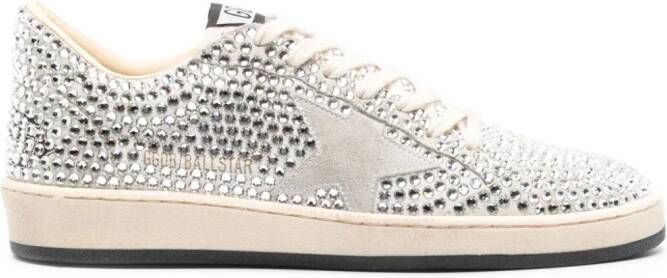 Golden Goose Ball Star sneakers verfraaid met stras Grijs