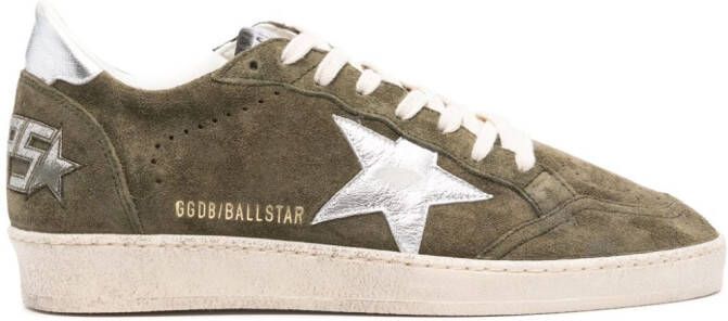 Golden Goose Ball Star suède sneakers Groen
