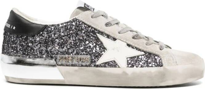 Golden Goose Super-Star sneakers met glitter Grijs