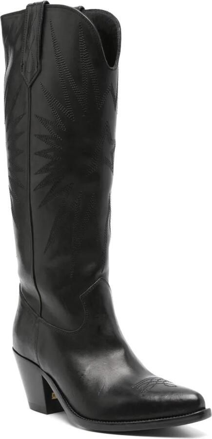 Golden Goose 65 mm leren cowboylaarzen Zwart - Foto 3