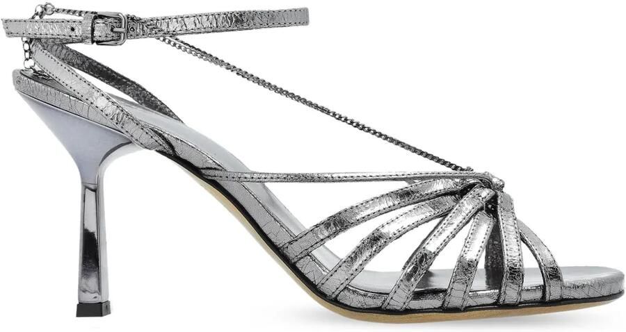 Golden Goose 95 mm leren sandalen Zilver