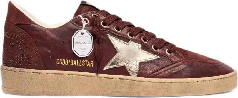 Golden Goose Ball Star crystal-embellished sneakers Rood