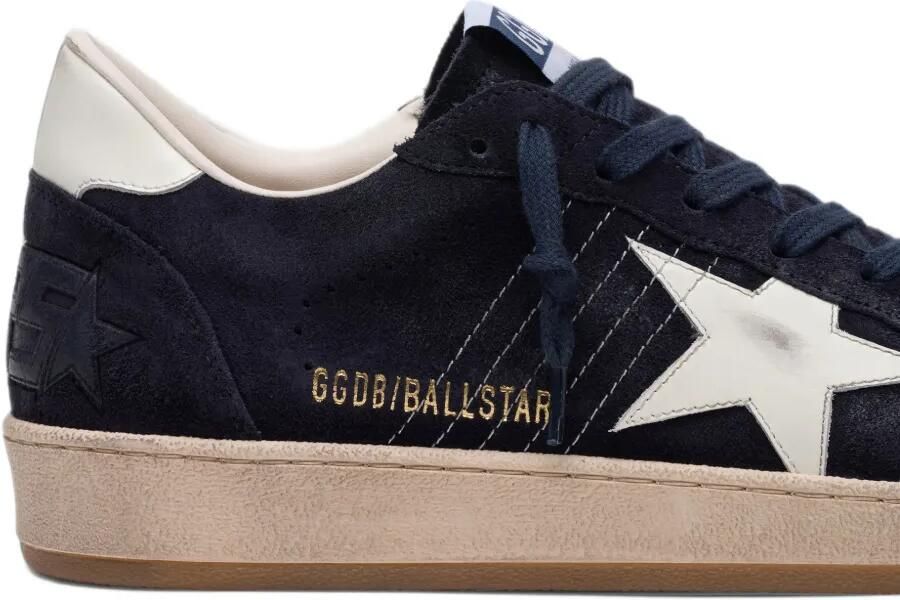 Golden Goose Ball Star in dark blue suede with white leather star sneakers Blauw - Foto 3