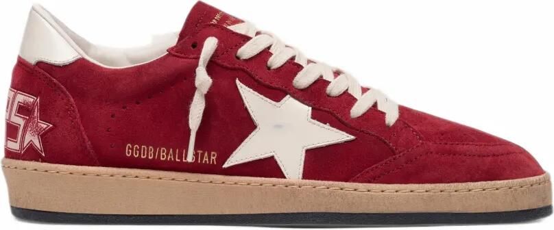 Golden Goose Ball Star in red suede with white star sneakers Rood