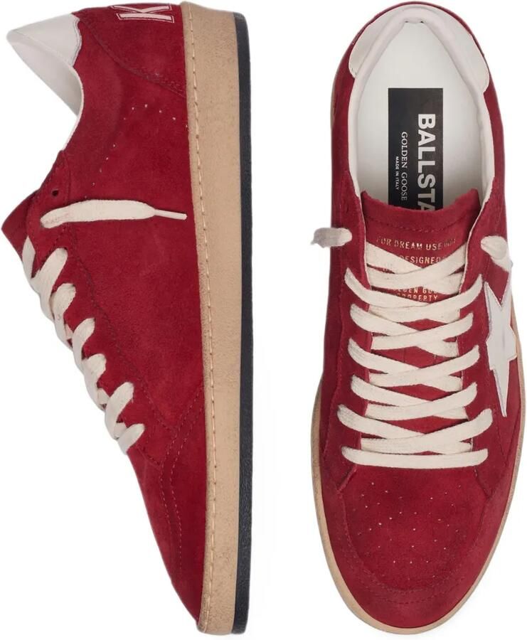 Golden Goose Ball Star in red suede with white star sneakers Rood - Foto 2