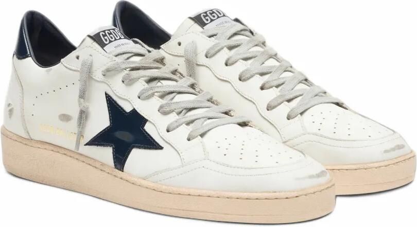 Golden Goose Ball Star in white leather with dark blue star - Foto 4