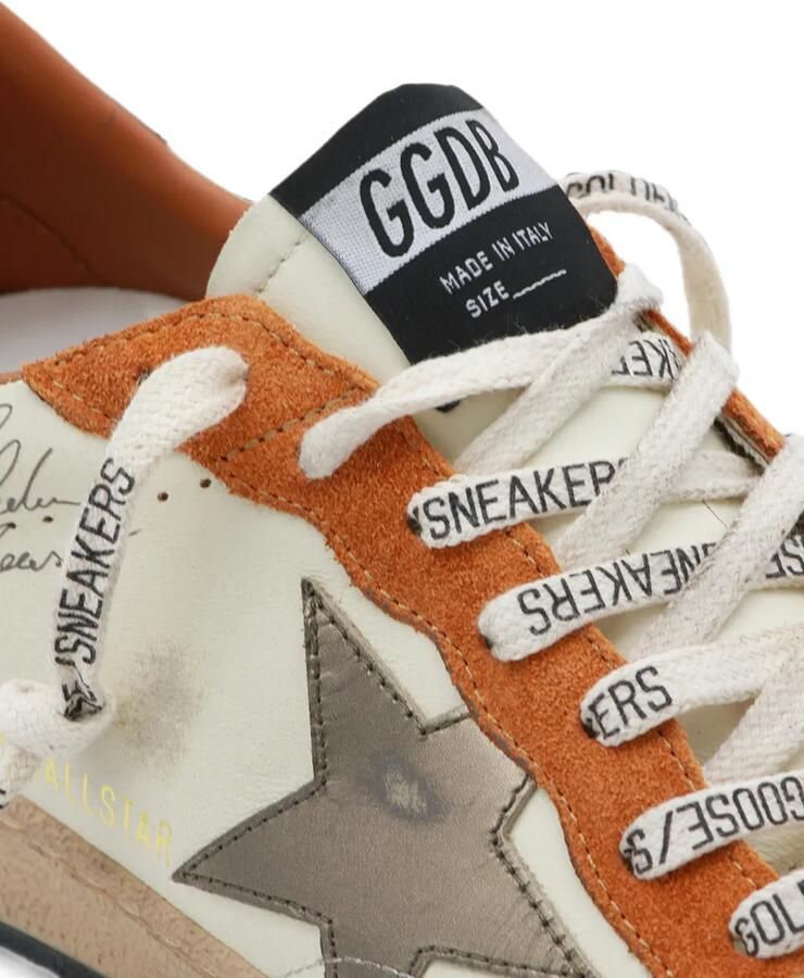 Golden Goose Ball Star leren sneakers met gerafeld-effect Beige - Foto 2