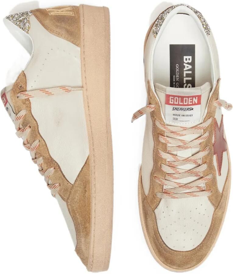 Golden Goose Ball Star leren sneakers met leren ster en suède inzetstukken Beige - Foto 2