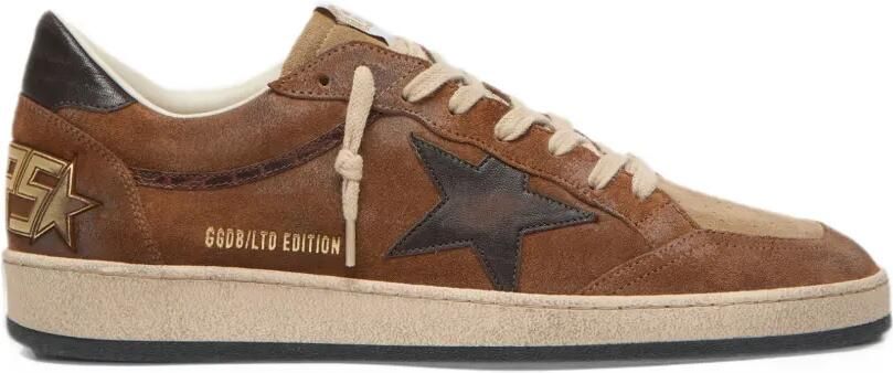 Golden Goose Ball Star LTD in brown suede with ebony star sneakers Bruin