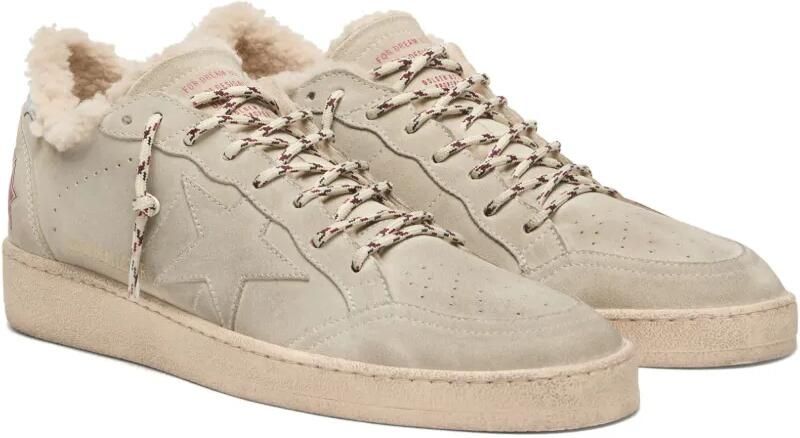 Golden Goose Ball Star shearling-lined sneakers Beige