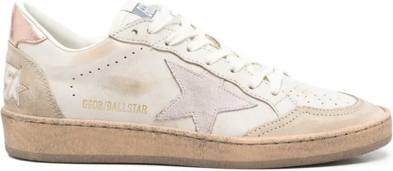 Golden Goose Ball Star sneakers met gerafeld-effect Beige