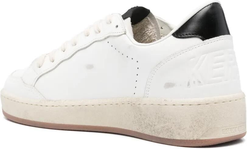 Golden Goose Ball Star sneakers met grijze suède ster en glanzende leren hiellus Wit - Foto 3