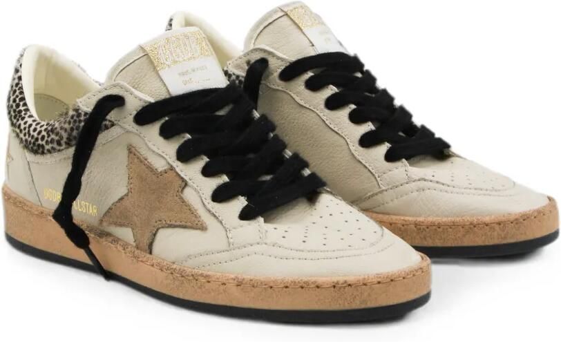 Golden Goose Ball Star sneakers met luipaardprint Beige