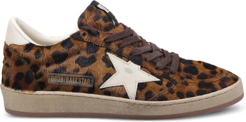 Golden Goose Ball Star sneakers met luipaardprint Bruin