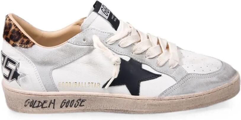 Golden Goose Ball Star sneakers met luipaardprint Wit