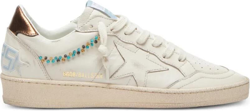 Golden Goose Ball Star sneakers met metallic hiel geborduurde kralen en nappa ster Beige