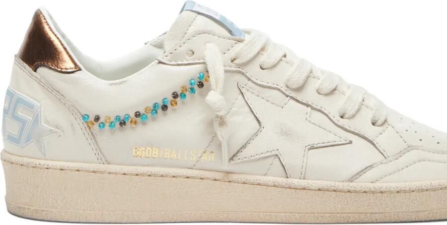 Golden Goose Ball Star sneakers met metallic hiel geborduurde kralen en nappa ster Beige - Foto 3