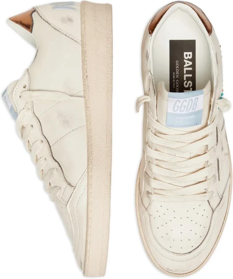Golden Goose Ball Star sneakers met metallic hiel geborduurde kralen en nappa ster Beige - Foto 2