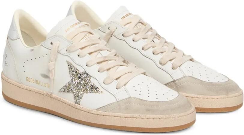 Golden Goose Ball Star sneakers met patch en glitters Wit