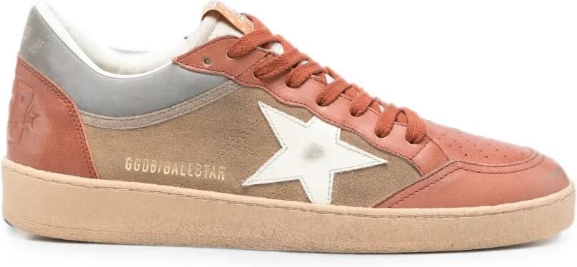 Golden Goose Ball Star sneakers met vlakken Bruin