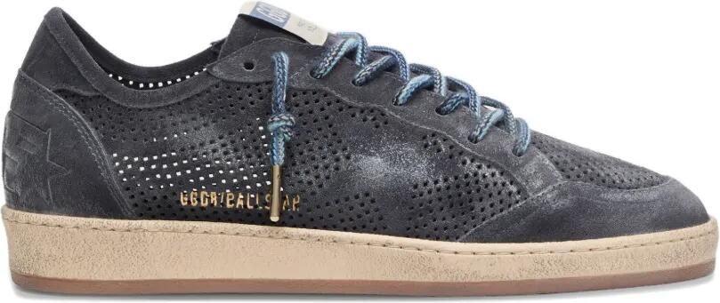Golden Goose Ball Star sneakers van geperforeerd suède met suède ster Blauw