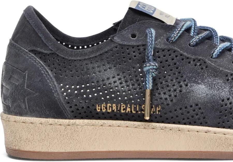 Golden Goose Ball Star sneakers van geperforeerd suède met suède ster Blauw - Foto 3