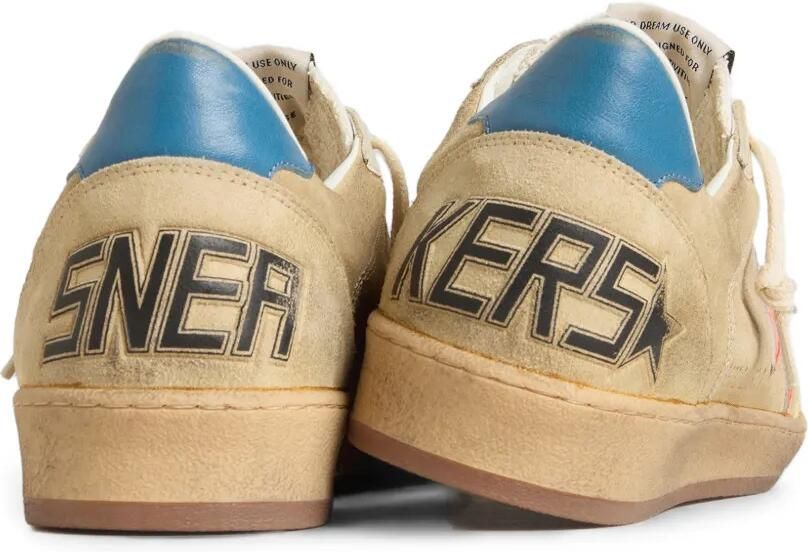 Golden Goose Ball Star sneakers van suède met leren ster en nappa hiellus Beige - Foto 3