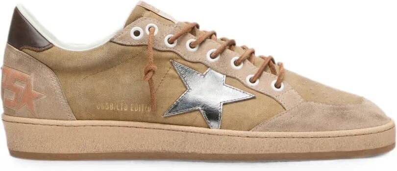 Golden Goose Ball Star sneakers van wol met crèmekleurige leren ster en bruin gewaxt leer Beige