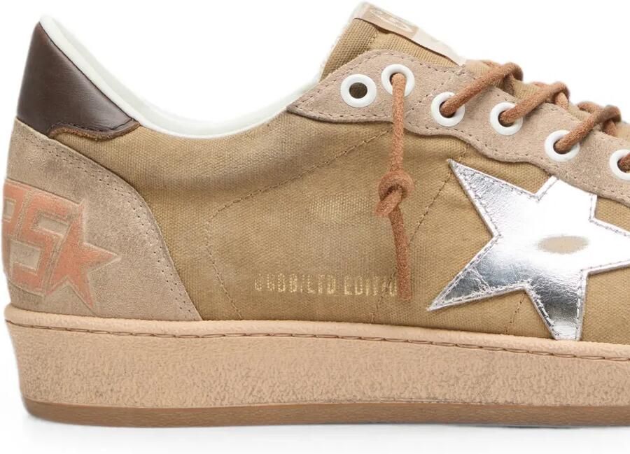 Golden Goose Ball Star sneakers van wol met crèmekleurige leren ster en bruin gewaxt leer Beige - Foto 3