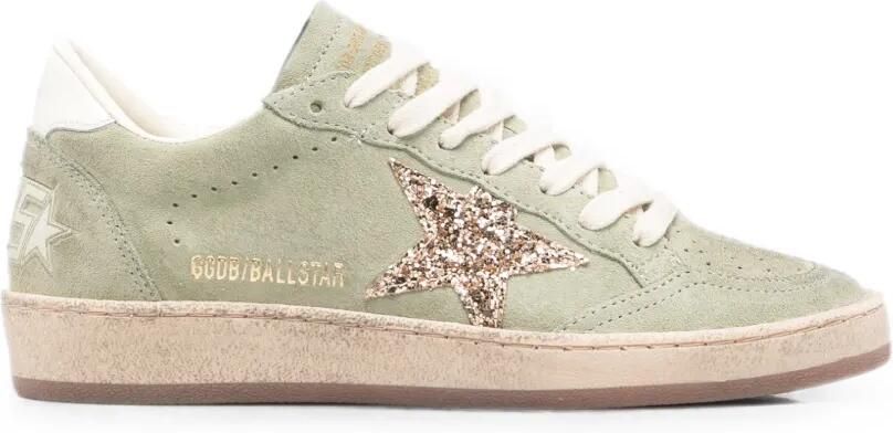 Golden Goose Ball Star suède sneakers Groen