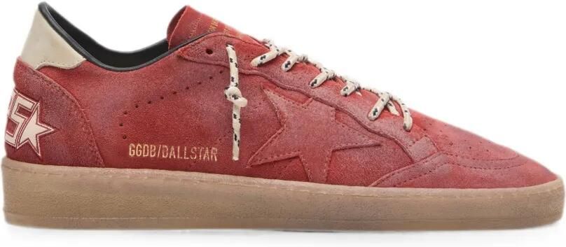 Golden Goose Ball Star suède sneakers met ster Rood