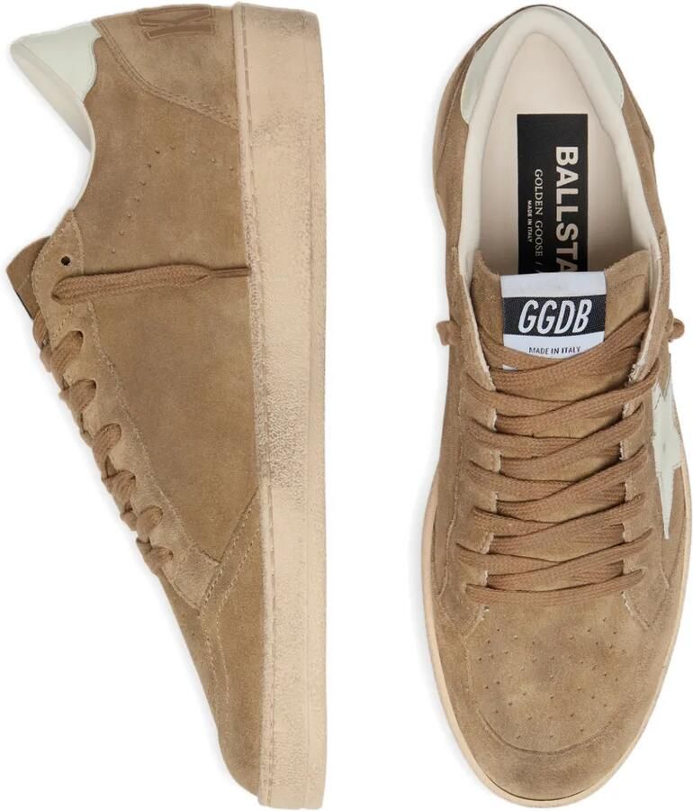 Golden Goose Ball Star suède sneakers met witte leren ster Beige - Foto 2