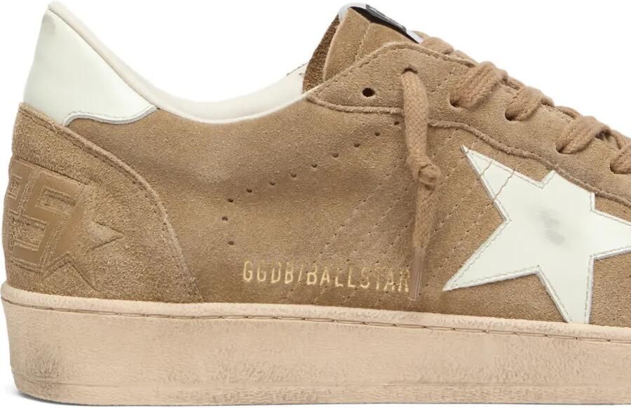 Golden Goose Ball Star suède sneakers met witte leren ster Beige - Foto 3