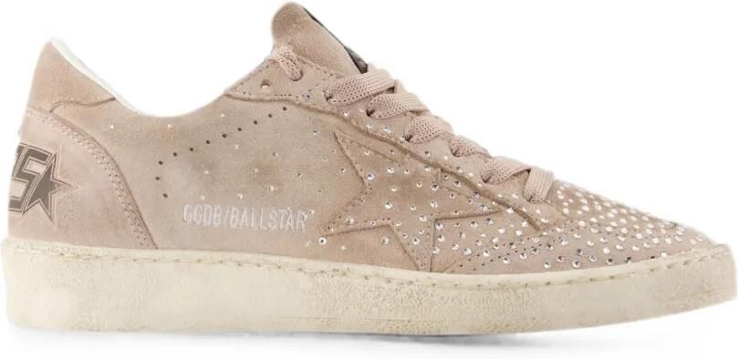 Golden Goose Ball Star suède sneakers verfraaid met kristallen Beige
