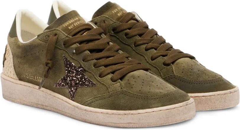 Golden Goose Ball Star suède sneakers verfraaid met pailletten Groen