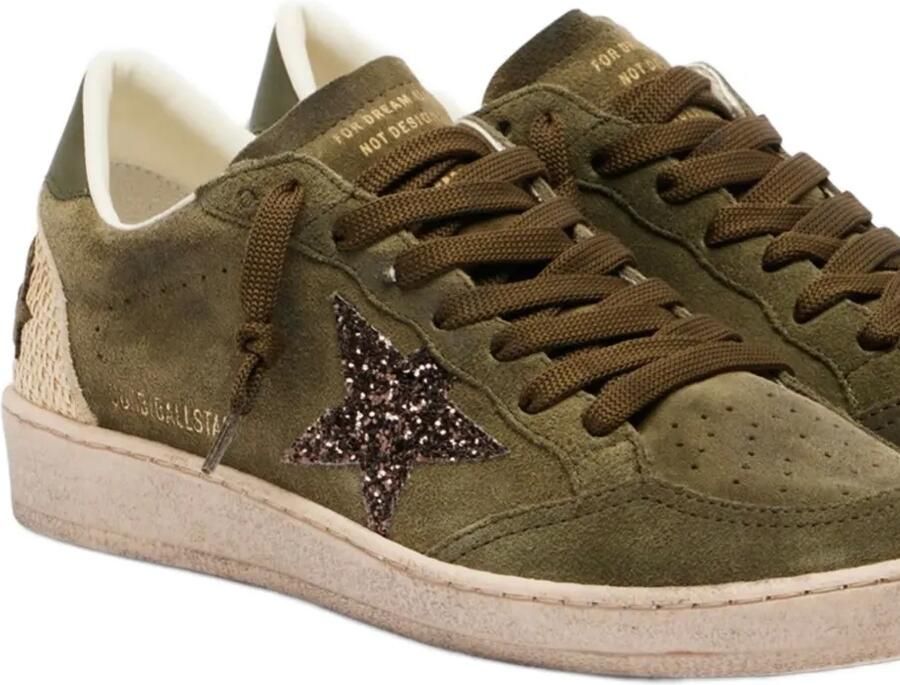 Golden Goose Ball Star suède sneakers verfraaid met pailletten Groen - Foto 2