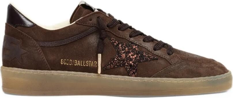 Golden Goose Ball Star suede upper toe and spur glitter star leather heel sneakers Bruin