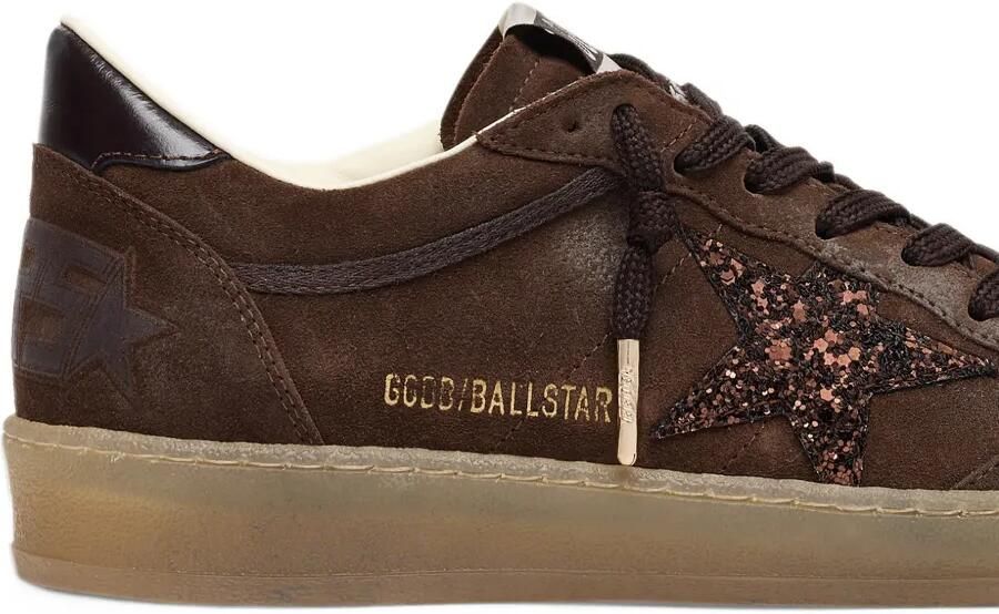 Golden Goose Ball Star suede upper toe and spur glitter star leather heel sneakers Bruin - Foto 3