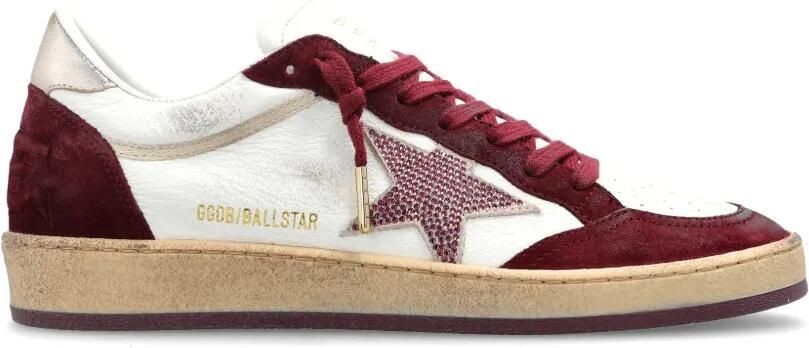 Golden Goose Ballstar low-top sneakers met sterapplicatie Rood