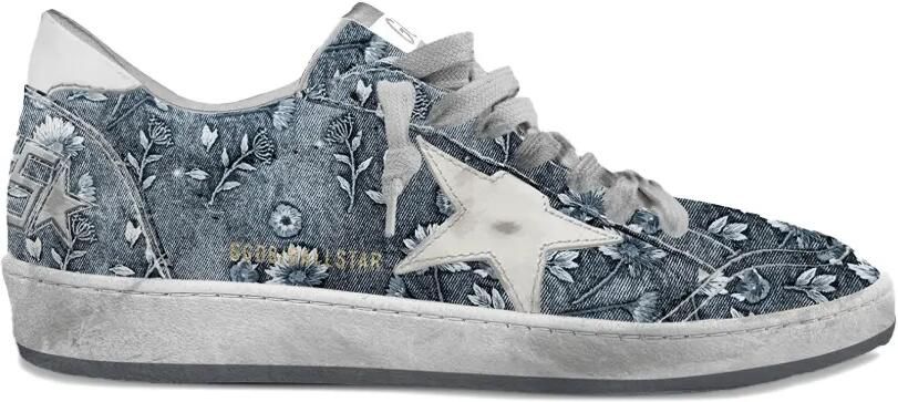 Golden Goose Ballstar sneakers met geborduurde bloemen Blauw