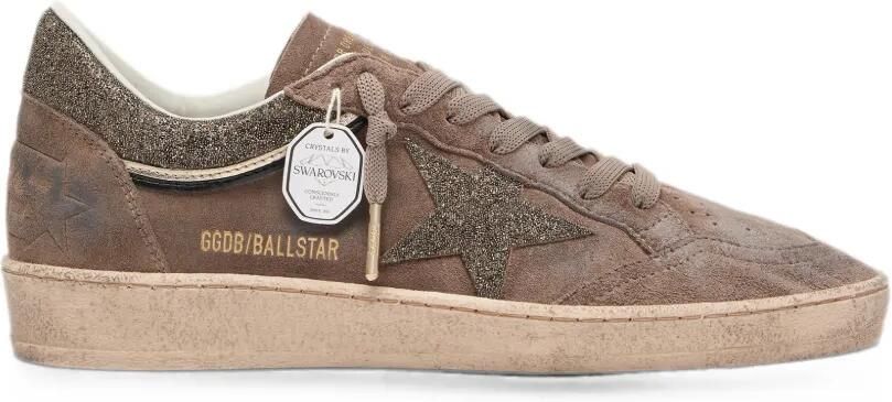 Golden Goose Ballstar sneakers met suède bovenkant en ster Bruin