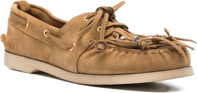 Golden Goose Bootschoenen verfraaid met kralen en franje Beige - Foto 3