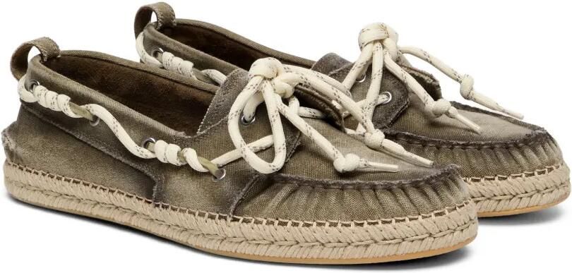 Golden Goose Cruise canvas mocassins met juta-effect Groen - Foto 4