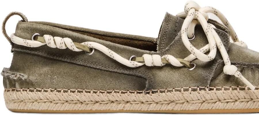 Golden Goose Cruise canvas mocassins met juta-effect Groen - Foto 3