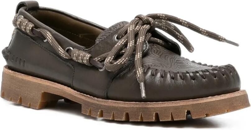 Golden Goose Cruise loafers met bloemen-reliëf Bruin - Foto 3