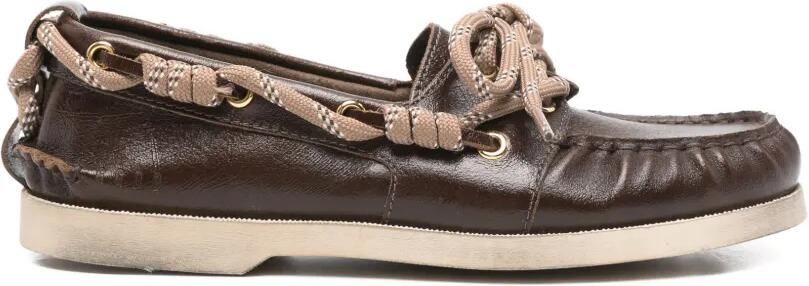 Golden Goose Cruise loafers van glanzend donkerbruin leer